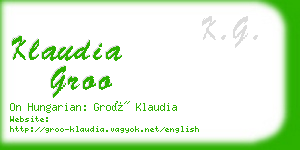 klaudia groo business card